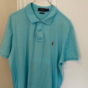 Mens Light Blue Polo Size Large - Excellent Condition